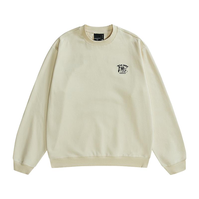 Осенне-зимний трендовый брендовый тяжелый ретро мужской свитер с круглым вырезом из толстого хлопка, свободный, большого размера, американский уличный принт с длинными рукавами