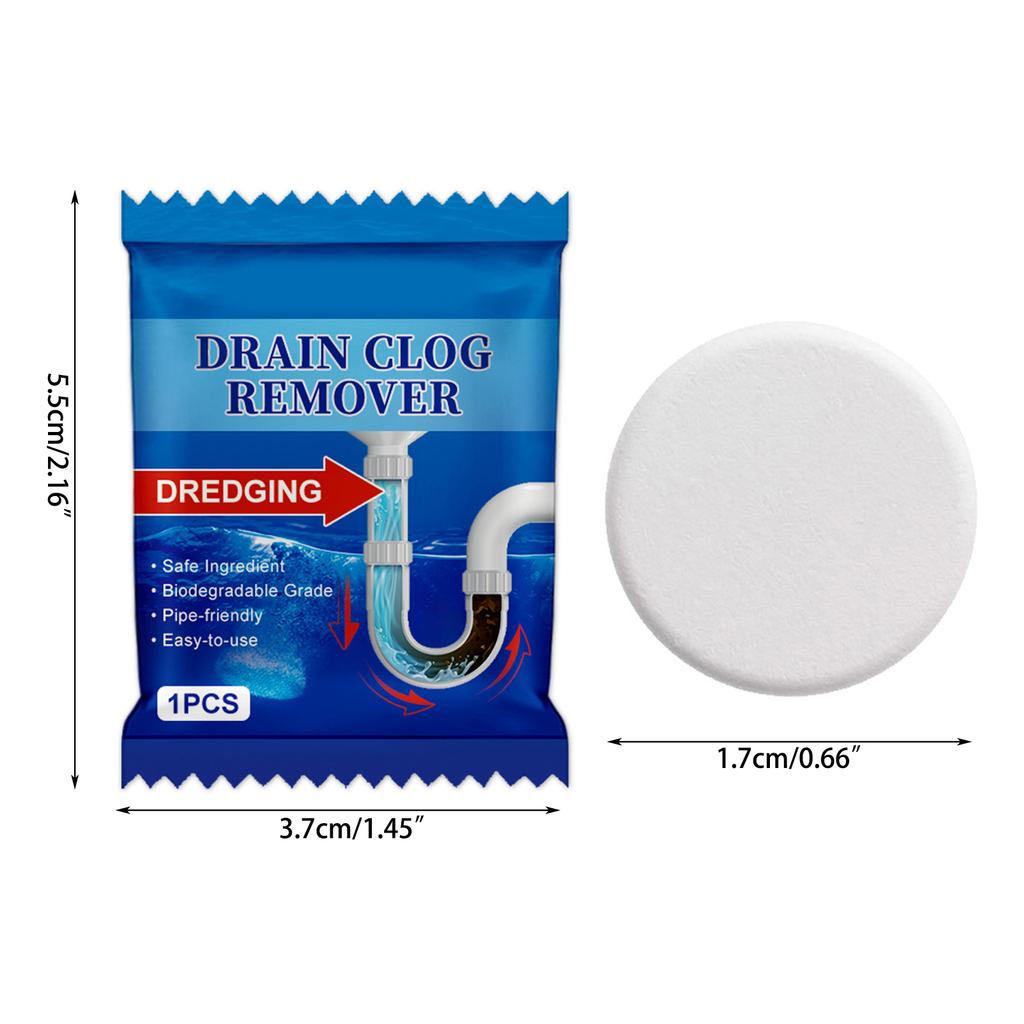 Fast Actings Drain Solution Sink Drain Powder Removes Grease Hair and Other Blockages with Ease for Home Restaurants