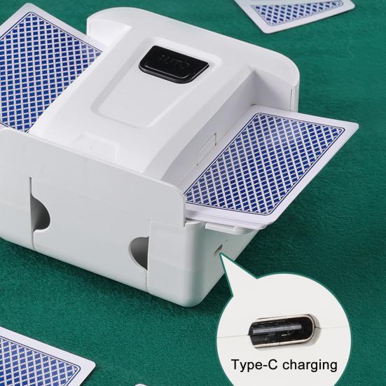 Автоматический тасовщик карт, 1-2-колодный бридж-покер, миксер карт, USB-перезаряжаемый малошумный инструмент для тасования карт, настольная игра, казино, оборудование