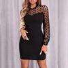Fashion Elegant All-match Solid Color High Elasticity Summer Dress for Dating Party