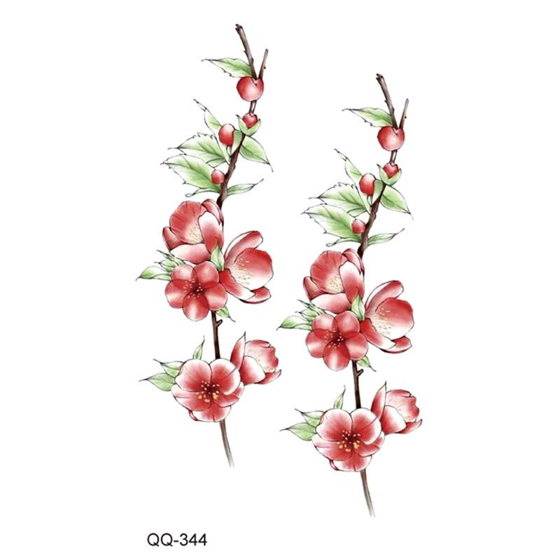 Маленькая водонепроницаемая временная татуировка-наклейка, цветные перья, цветы, листья, планета, луна, женский боди-арт, запястье, шея, поддельные татуировки для мужчин