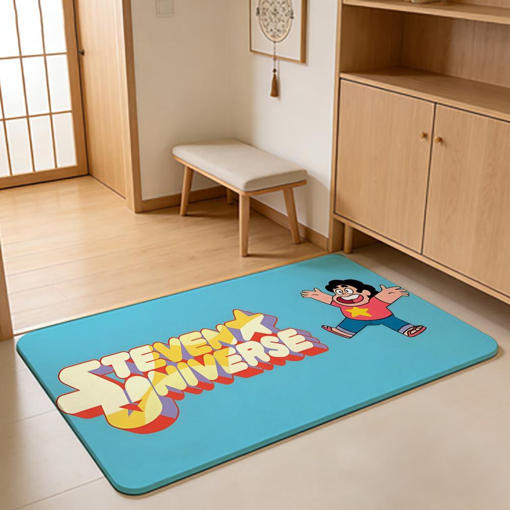 ANIME S-Steven Universe Floor Mat Absorbent Floor Mat Non-Slip Entrance Rug for Bathrooms Restrooms and Toilets