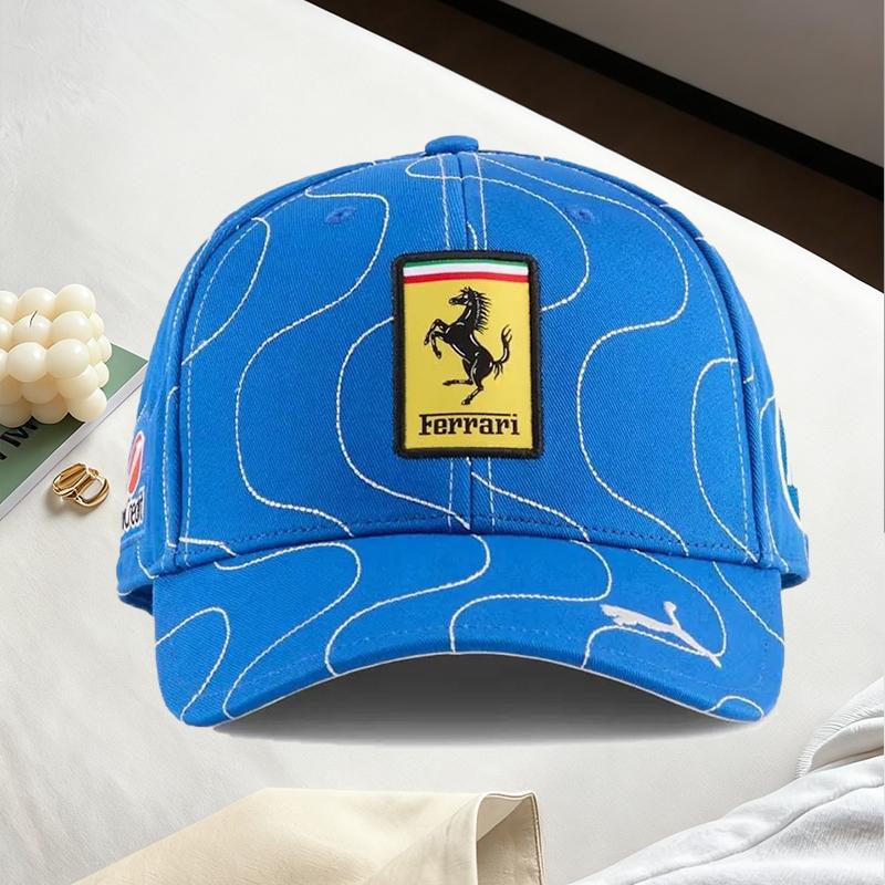 Adjustable Car Logo Baseball Cap Outdoor Racing Sports Hat Men Women Baseball Cap For Ferrari 488 Roma F8 SF9018121360 F4301575M