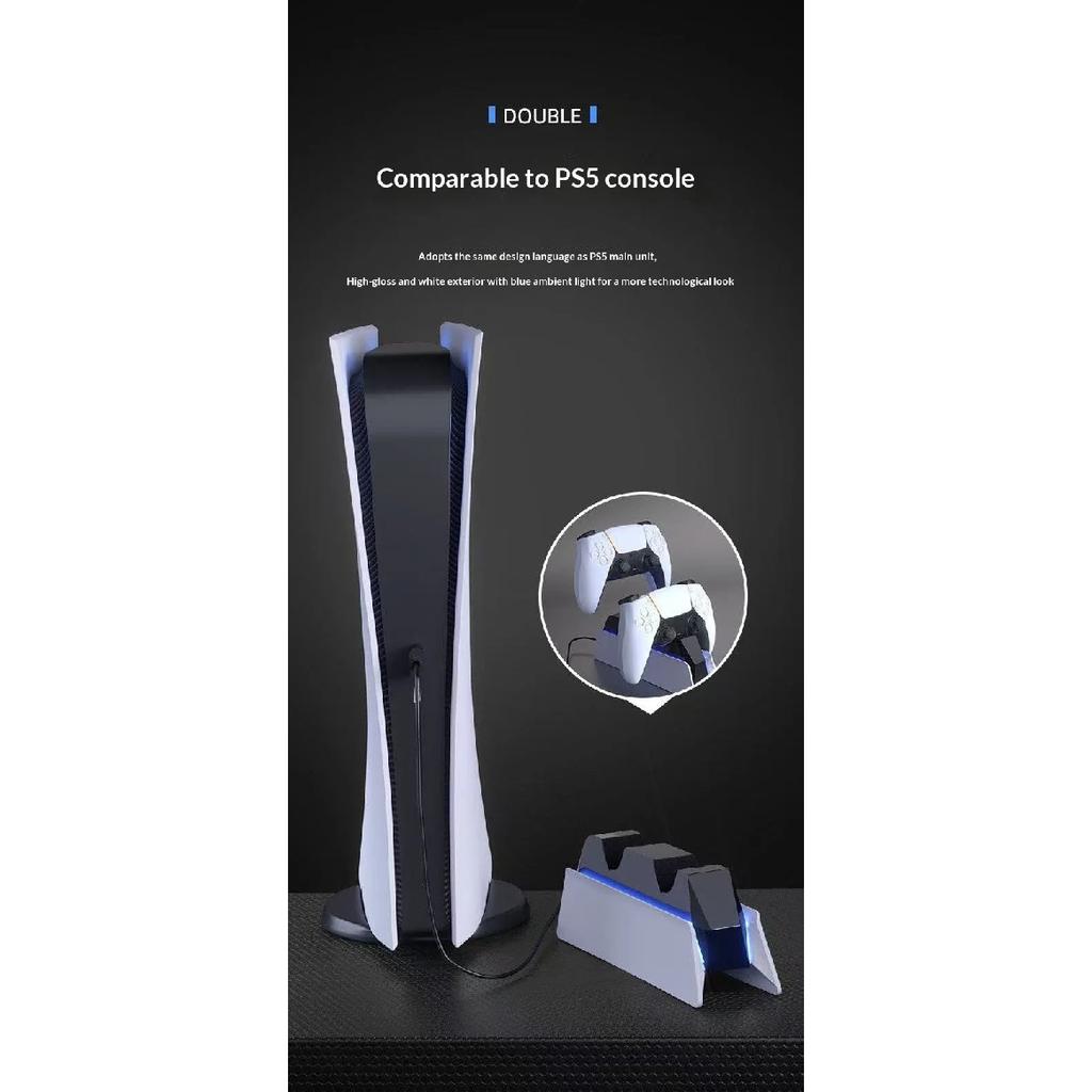 Для PS5 Type-C Станция зарядки DualSense Двойная док-станция Зарядная подставка для беспроводного игрового контроллера PlayStation 5 DualSense