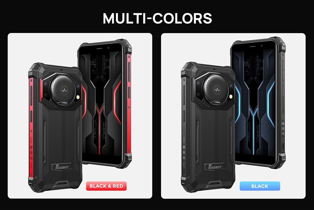 FOSSiBOT Защищенный смартфон F101P, 4 ГБ + 64 ГБ, тройная камера с искусственным интеллектом, динамик 123 дБ, восьмиядерный процессор MediaTek Helio P22, Android 13.0