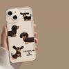 Мультяшная такса корги собака прозрачный чехол для телефона для iPhone 15 14 13 11 12 16 Pro XS Max 13Mini XR X SE Plus прозрачная крышка Funda