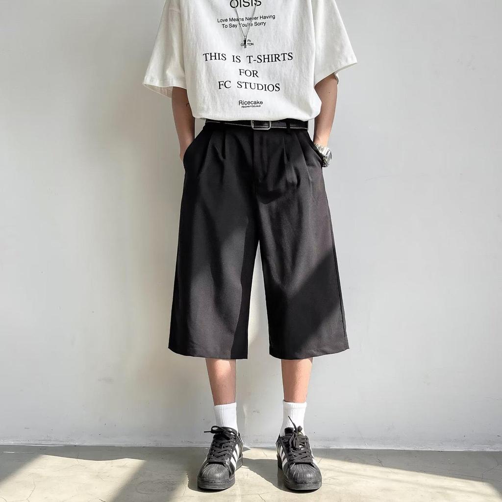 Men's Japanese Retro Cityboy Knee-Length Shorts - Trendy Loose Summer Pants