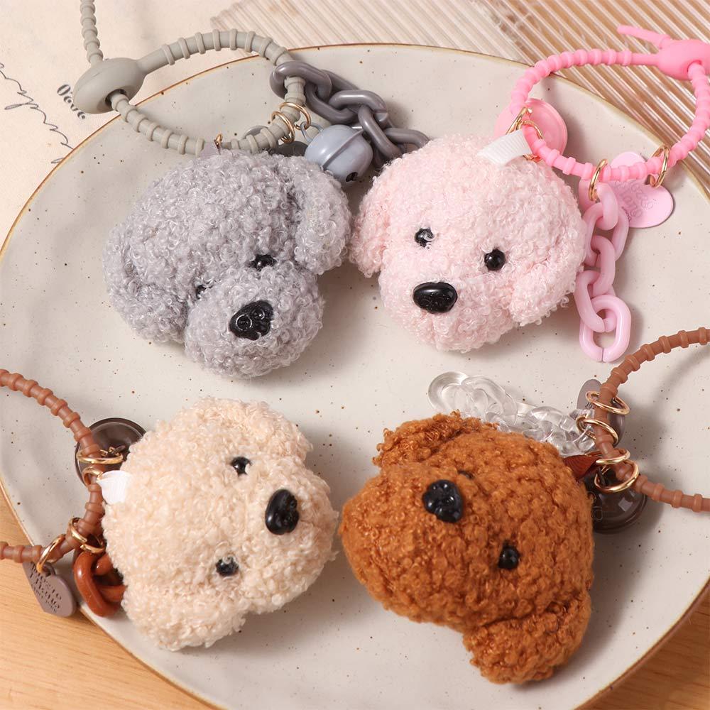 Pet Lovers Dog Keychain Stuffed Animals Dog Pendant Fashion Dog Plush Key Rings  DIY Accessories