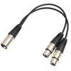 0.3m XLR Y 3 Pin 1 Splitter Cable Male To 2 Female Convertor