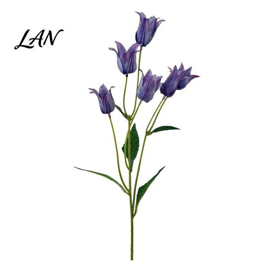 Faux Floral Decor Artificial Bell Flower Decoration, Realistic Fake Silk with Stem, Lifelike Flowers Bloom for Wedding Party Home Office Table