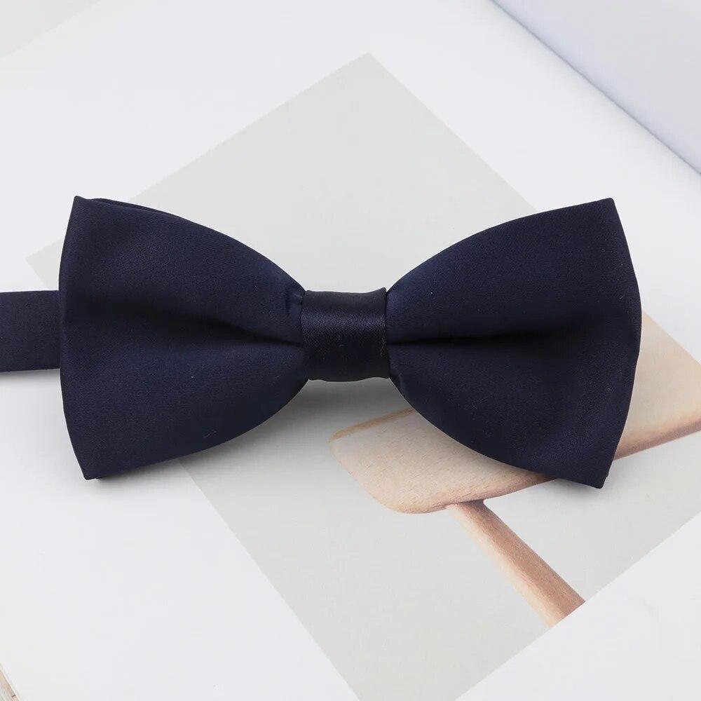 Мужской однотонный галстук-бабочка, модный регулируемый смокинг, классический галстук-бабочка для свадебной вечеринки