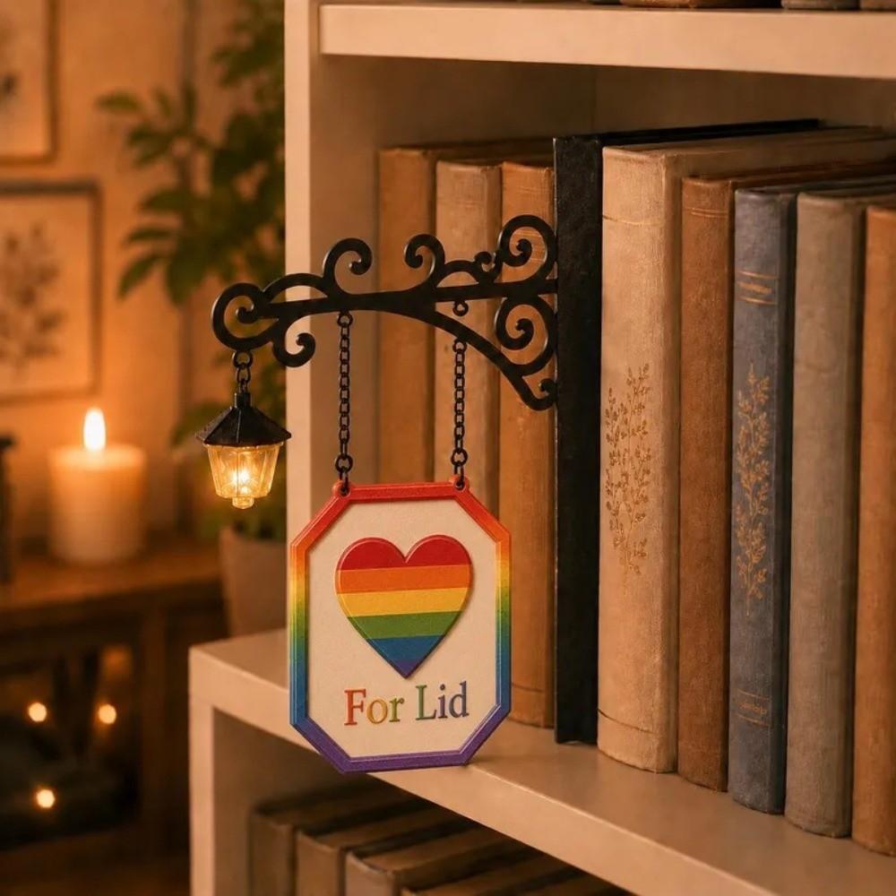 Vintage Bookshelf Lantern Light Wooden Bookshelf Lamp Bookshelf Ghost Light  Library