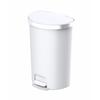 EKO Step-Type Hanasemi-Round Trash Can, White, 55L, with Lid, No Inner Box, Large, EK6221-55L-WH