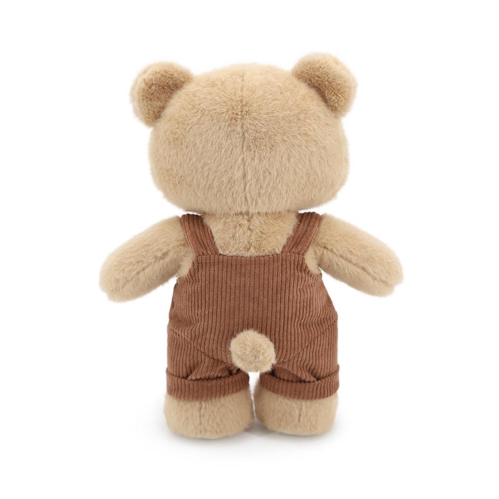 Corduroy Overalls Bear Plush Toy Duo - Hugging Figurine Birthday Gift
