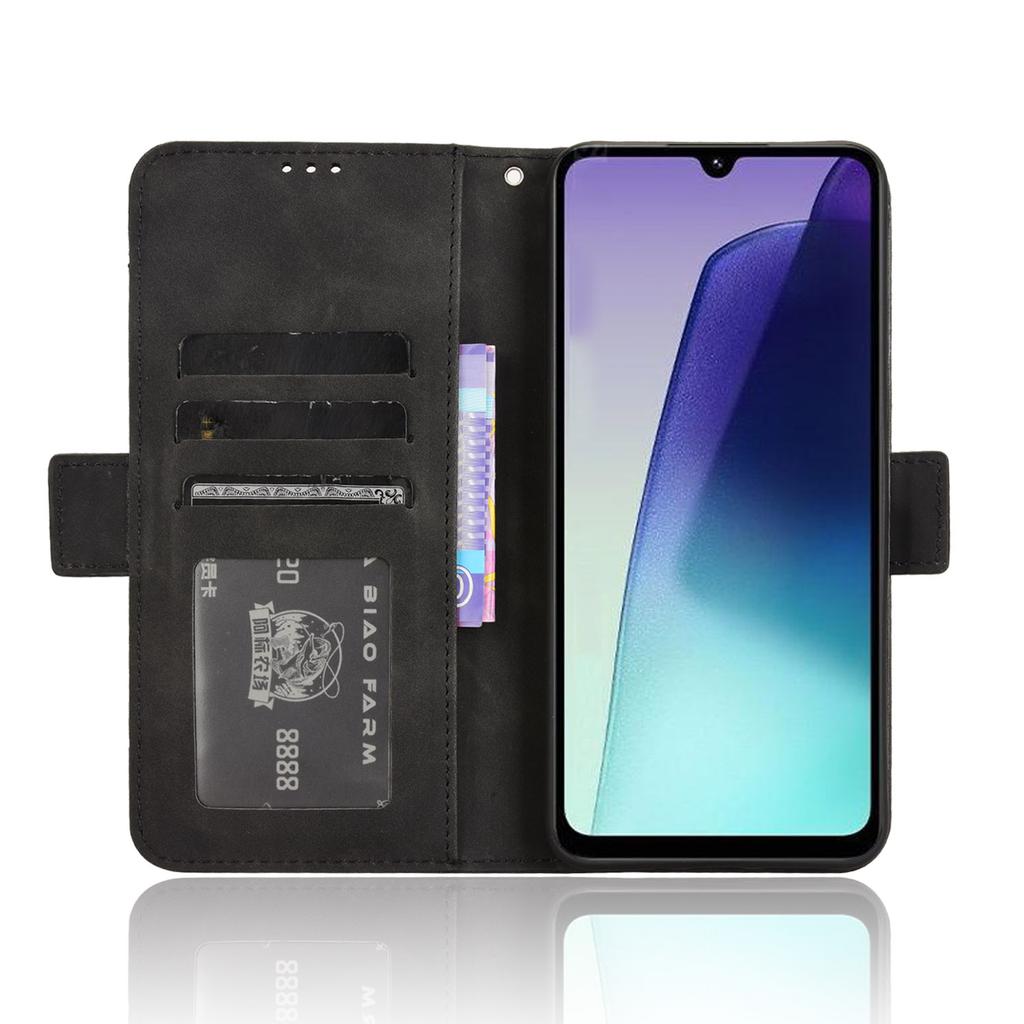 Кожаный чехол-кошелек для телефона Xiaomi Poco C75 4G/Redmi 14R 5G/14C 4G/A4 5G с несколькими отделениями для карт