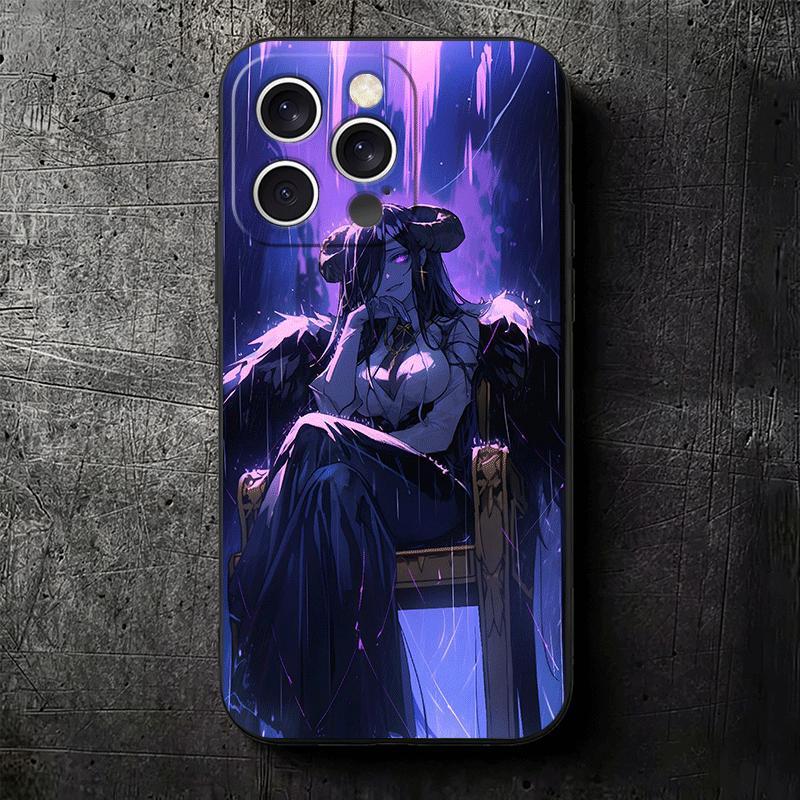 Мягкий чехол для телефона Albedo O-Overlords Аниме для iPhone 16 16E 17 Air 15 Pro Max 14 Plus 13 Mini 11 12 7 Черный чехол Задняя панель