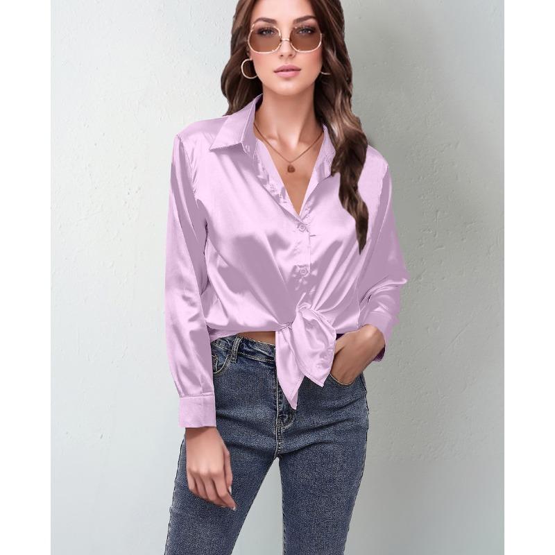 Плюс Размер Женская Весенняя Мода Новый Длинный Рукав Топ