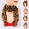 Женский шарф с леопардовым принтом, тонкий шифоновый шарф, легкий дышащий шарф в корейском стиле, дорожный аксессуар