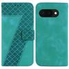For Google Pixel 9a Stand Case 7-Shaped Pattern Imprint Leather Phone Cover