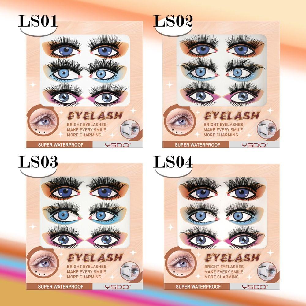 3 Pairs Faux 3D Mink Magnetic Lashes Soft Fluffy False Lashes New False Eyelashes Western Style