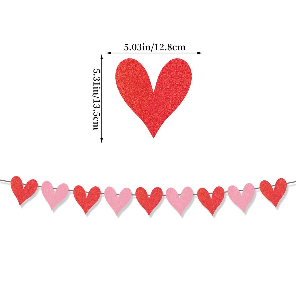 European And American Valentine'S Day Party Decoration Proposal Wedding Arrangement Flag Balloon Set