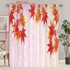 2 Pieces of Santa Claus Christmas Tree Printing Curtain - Polyester Material - Suitable for Bedroom Living Room Study Room Priva