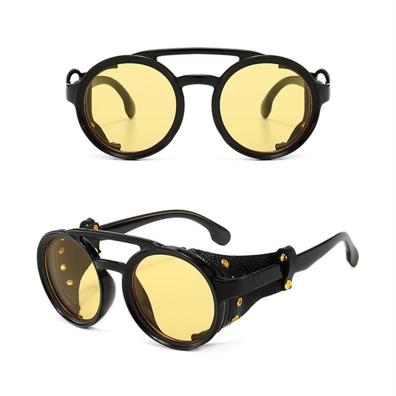 Винтажные солнцезащитные поляризованные мужские очки UV400 с круглыми линзами в пластиковой оправе для вождения