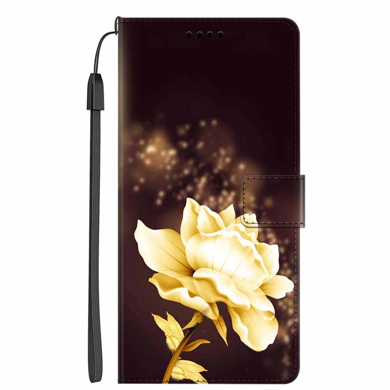 Защитный Роскошный Кожаный Чехол-Книжка на Магните Для Xiaomi Mi 11 Ultra с Рисунком Цветка Ударопрочный Чехол-Обложка Capa