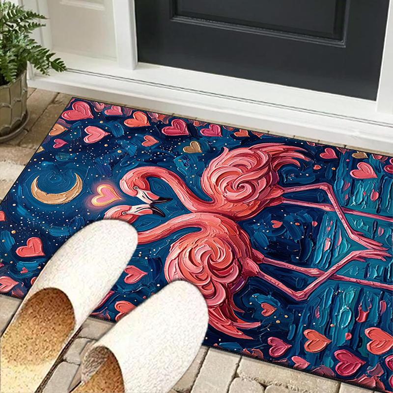 Love Birds In Heart Office Rug Chair Mat, Entryway Carpet, Suitable for Front Door, Bedroom, Living Room, Desk, Holiday Gift