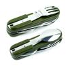 Folding Multi-function Fork Knife Spoon Bottle Opener Tableware Stainless Steel Camping Equipment Cutlery Outdoor Survival Kit