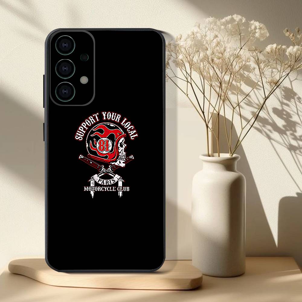 Чехол для телефона H-Hells A-Angels Motorcycle 81 для Samsung S 25,24,23,22,30,21,10,9,Ultra,Plus,Lite,FE,4,5G Черный Мягкий Чехол