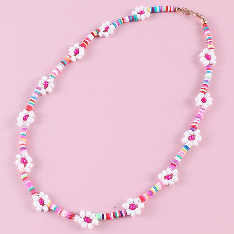 Ювелирный набор из ожерелья ручной работы «Маргаритка» и разноцветного браслета с бусинами для детей Yunyun Jewelry