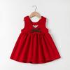 YUBAOBEI Платье для девочек, весеннее и летнее корейское платье принцессы без рукавов, детское милое платье-жилет с v-образным вырезом и бантом