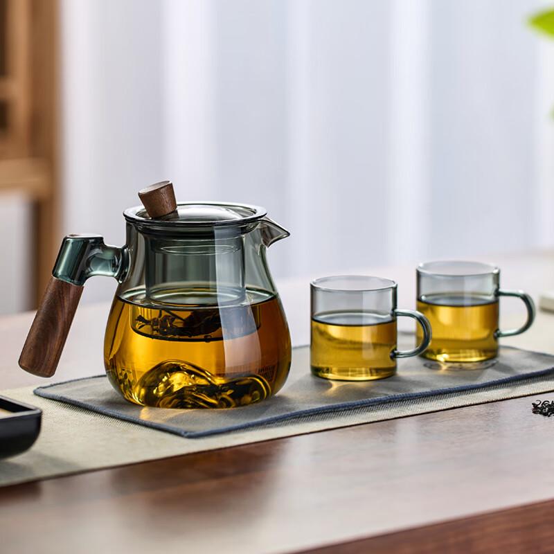 Niyeta Handmade Glass Tea-Water Separation Teapot