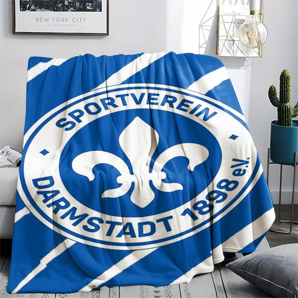 1pc SV Darmstadt 98 Print Flannel Blanket, High quality Comfortable for All Seasons, Home Decor, Warmth and Comfort, Perfect for Christmas Gifts92
