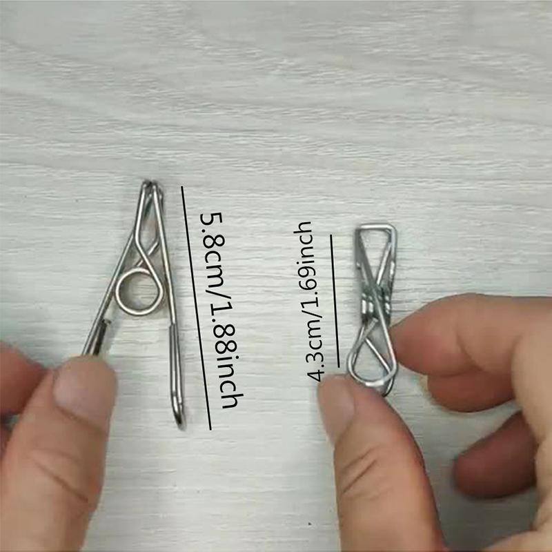 10 шт. зажим из нержавеющей стали для нижнего белья, носков, еды, одежды, сушки, носков, вешалки, крепкий зажим, многофункциональный TMZ