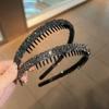 Non-Slip Rhinestone Hair Hoops Bands Women Toothed Elastic Headbands For Women Shiny Luxury Hair Hoops
