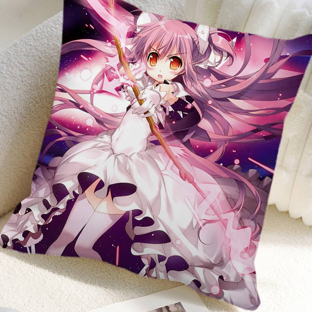 Puella Magi Madoka Magica Аниме Наволочка Квадратная Подушка Спальня Диван Досуг Комфортная Подушка Автомобиль Дом Украшение