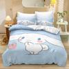 Home Textile Three-Piece Big-Eared Dog Blue Cartoon Digital Printing Quilt Pillowcase Bedding