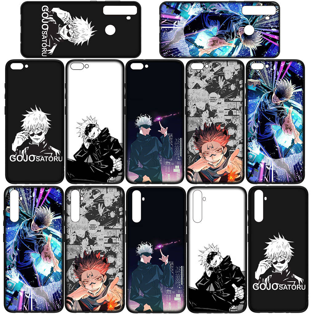 Чехол для телефона Samsung Galaxy S25 S24 S23 iPhone 16 15 Xiaomi Redmi Note 14 13 12 16E X 11 Pro Max OPPO Moto Huawei Cartoon Jujutsu Kaisen Gojo Satoru