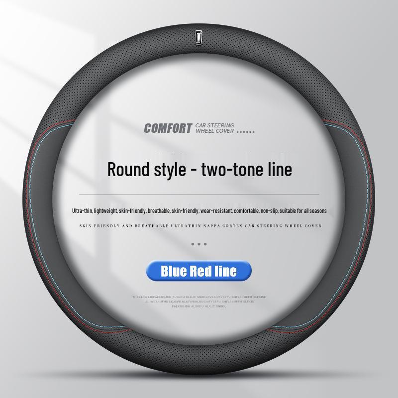 Ultra-Thin Genuine Leather Steering Wheel Cover for Besturn NAT B70, T77, T90, T50, Yueyi