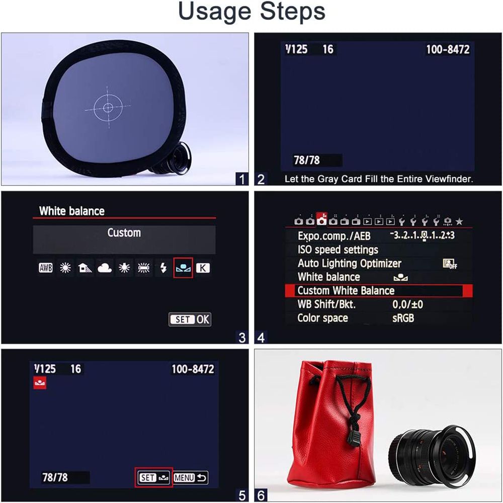 60x60cm Portable Double Face Camera Focus Board 18% Reflector Grey/White Balance Card Two Sides