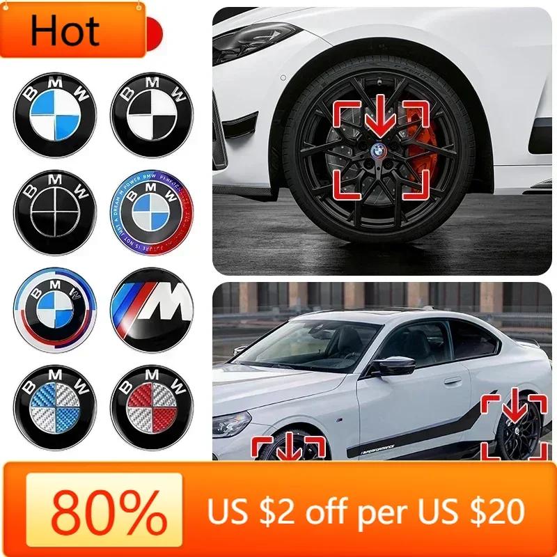 New Hots E60 4pcs 68mm Car Wheel Center Cap Logo Hub Badge Rims Cover For BMW E46 E38 E60 E90 E93 F20 F30 X3 X5 Blue White Blac