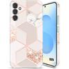Protective Case - BOOLING - for Samsung Galaxy S25 - Shockproof - Ultra Slim - Pink Marble