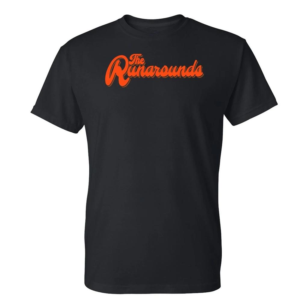 The Runarounds Script Basic logo Black Cotton T Shirt Size HL867