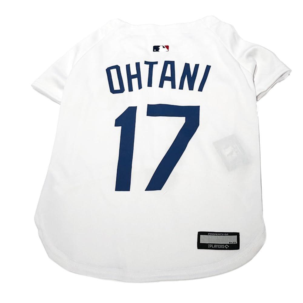Мир Фэнтези Официальная форма MLB Los Angeles Dodgers Сёхэй Отани Майка для собаки Бейсбольная форма Белый Размер LX
