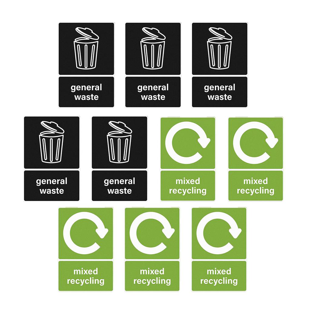 Экологичные наклейки с символом переработки для мусорных баков, 10 шт. Наклейки с логотипами для переработки для организации дома и офиса