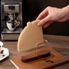 Подставка для хранения фильтровальной бумаги для кофе Основание из массива дерева Простая высококлассная настольная декорация Офис Дом Профессиональные кофейные аксессуары