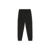 Li-Ning Wade Series Logo Print Cuffed Mid-Waist Knitted Sports Pants Men Bottoms Black AKLR407-1