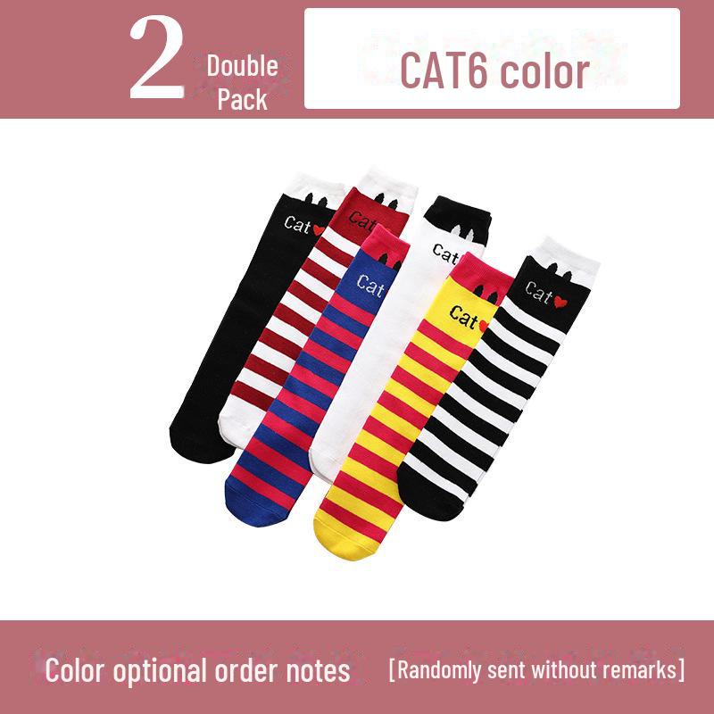 Весенние и осенние гольфы для девочек с милым рисунком - гольфы средней длины для детей и младенцев